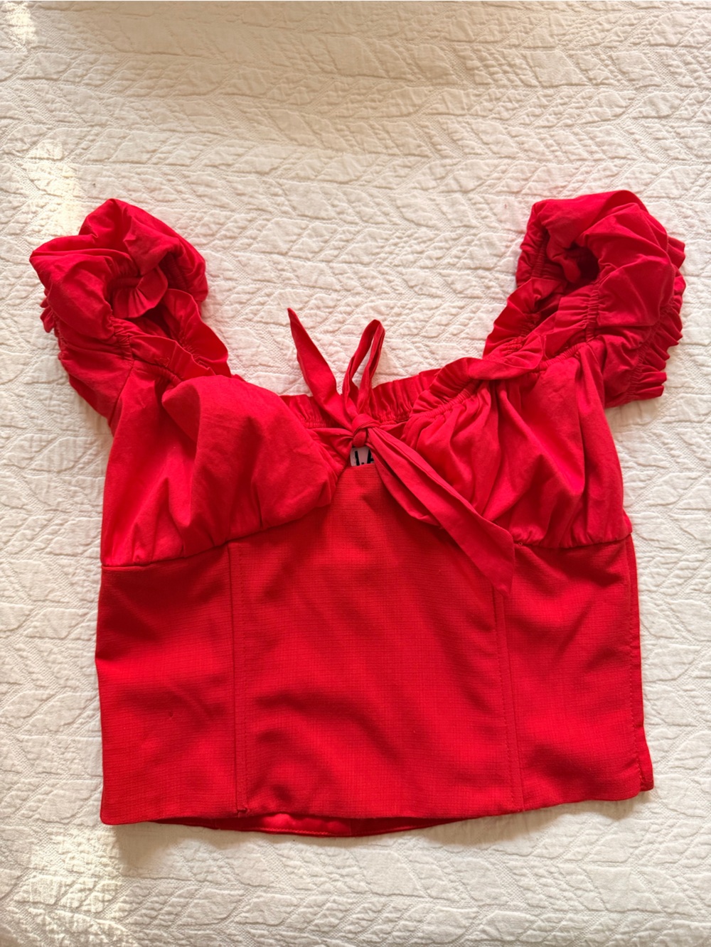 I.AM.GIA Girls Red Tie-Front Ruffle Skirted Bottoms